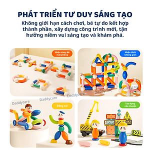 Đồ chơi lắp ráp nam châm Mideer Mideer Growth PLUS Magnetic Building Sticks