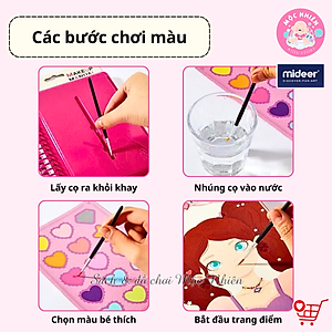 Đồ chơi Sổ Tay Trang Điểm và Tô Màu Nước Công Chúa - Mideer Makeup Manual - Dành cho bé từ 5 tuổi