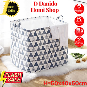 Túi vải Canvas đựng quần áo - Sọt đựng đồ túi chăn 100L cao cấp gấp gọn, chống thấm nước - Giỏ đựng đồ, chăn mền  - Chính hãng D Danido