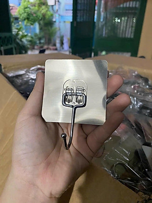 Móc Inox Dán Tường Chịu Lực Móc Treo Đồ Nặng Dán Tường Chất Lượng Cao