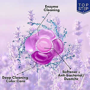 Combo 3 Túi Viên Giặt Top Step Hàn Quốc 7in1 Công Nghệ Enzyme  An Toàn Cho Da, Sạch Đột Phá - 33 Viên (462gx3)
