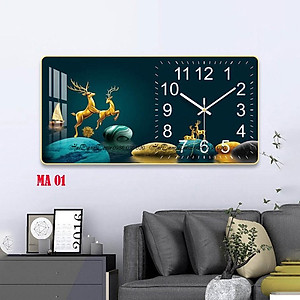 Tranh Đồng Hồ Treo Tường tráng gương ️HOT️ Đồng Hồ Pha Lê Trang Trí Decor Nhà Cửa Phòng Khách kim trôi (tặng pin, đinh