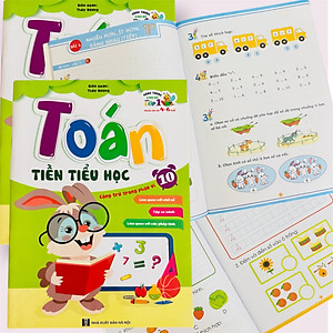 Sách- Combo 4 cuốn sách: Luyện viết 1, Luyện viết 2, Toán, Luyện đọc Tiền Tiểu Học (Hành trang cho bé vào lớp 1)