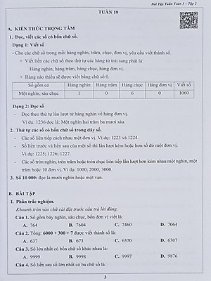 Combo Sách - Bài tập tuần Toán 3 tập 1 + 2