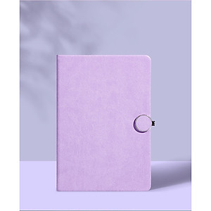 Sổ tay ghi chép có khóa da trơn PU mềm đẹp sang trọng tặng quà hội nghị - B111