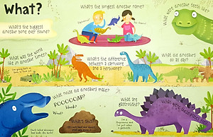 Sách tương tác tiếng Anh - Usborne Lift-the-flap Questions and Answers about Dinosaurs