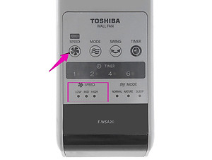 Quạt Treo Tường Toshiba F-WSA20(H)VN (55W) - Xám - Hàng chính hãng