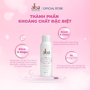Xịt Khoáng BABY ALBA Chống Hăm Khô Rôm Sảy Giúp Da Bé Mịn Màng 150ML