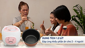 Nồi Cơm Điện Nắp Gài Sunhouse SHD8217W (1.2L) - Hàng chính hãng