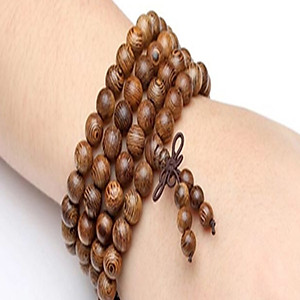 Combo 2 Vòng tràng 108 hạt gỗ đàn hương phong thủy niệm phật, kiêm vòng thời trang sang trọng đẳng cấp