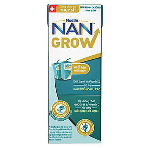 Thùng sữa bột pha sẵn Nestlé NANGROW 6(4x180ml) sữa mát công thức từ Thụy Sĩ với 100% Canxi giúp bé cao lớn vượt trội dành cho bé từ 1 tuổi