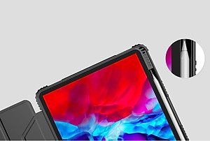 Bao da siêu chống sốc cho iPad Pro 11 inch 2020 hiệu Nillkin có ngăn đựng bút - Hàng chính hãng