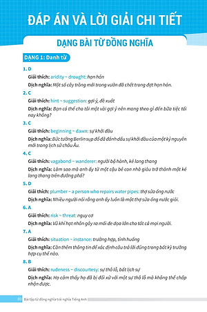 Bài Tập Từ Đồng Nghĩa, Trái Nghĩa Tiếng Anh (Ôn Thi Vào Lớp 10 Và 10 Chuyên)