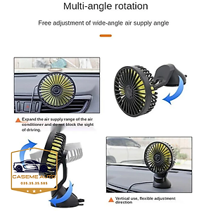 Quạt máy đơn mini gắn taplo và kính xe ô tô F403. Công suất 5W - Hàng Nhập Khẩu