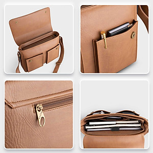 Túi Trita ( Thời trang nam dáng ngang phối ngăn đôi - Túi đeo chéo da RTN6 )