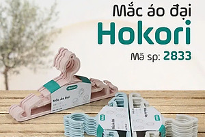 Set 10 Móc Treo Quần Áo Đại Hokori 2833, Mắc quần áo người lớn nhựa Việt Nhật cao cấp