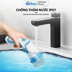 Máy Cọ Rửa Điện Cầm Tay Đa Năng Mifan K3 25W - Kèm 4 Đầu Chổi, Pin Sạc 2000mAh, Chống Nước IPX7, Tốc Độ 500rpm, Bảo Hành 12 Tháng
