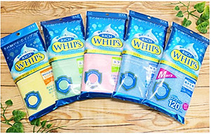 Khăn tắm tạo bọt Whip's (loại vừa bọt) + khăn ướt khử trùng 20 tờ (có cồn) - nội địa Nhật Bản
