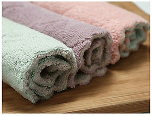 Khăn lau đa năng siêu thấm hút nước 2 mặt giúp vệ sinh nhà bếp (Màu sắc ngẫu nhiên)