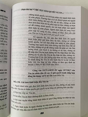 Chỉ Dẫn Tra Cứu, Áp Dụng Bộ Luật Tố Tụng Dân Sự Năm 2015 (Tái bản lần thứ nhất có sửa đổi, bổ sung) - Bản in năm 2022