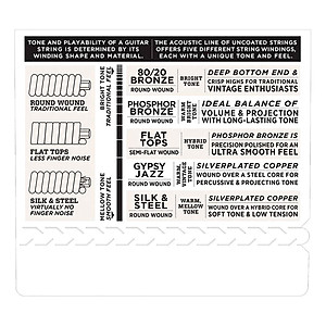 Bộ dây đàn Guitar Acoustic/ Acoustic Guitar Strings - D'Addario EJ13 - 80/20 Bronze - Deep, Bright & Projecting Tone - Custom Light Gauge .011-.052 (Custom Light 11-52) - Hàng chính hãng