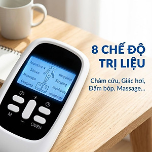 Máy Massage Xung Điện 4 Miếng Dán, 15 Mức Cường Độ, 8 Chế Độ, Giảm Đau Nhức, Tăng Cường Tuần Hoàn Máu Kachi MK46 - Hàng chính hãng