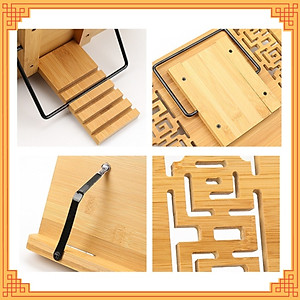 Kệ đọc kinh sách, giá đỡ sách bằng gỗ tre