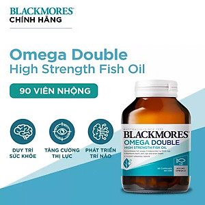 Viên Uống Dầu Cá Omega 3 Bổ Não, Bổ Mắt Blackmores Omega Double High Strength Fish Oil Hộp 90 viên