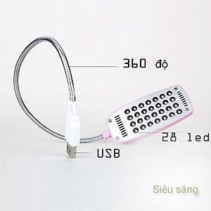 Đèn Led 28 Bóng Uốn Dẻo Siêu Sáng Cắm Cổng Usb Thích Hợp Cho Việc Học Hành Buổi Tối, Đọc Sách, Soi Sáng Khi Cúp Điện