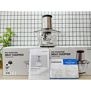 Máy Xay Thịt Cao Cấp Lock&Lock Meat Chopper EJM186SLV Công Suất 400w- 2,4L - Hàng Chính Hãng