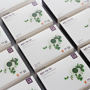 Bột Tía Tô Sấy Lạnh Nguyên Chất Quảng Thanh Hộp 45g  - Giảm mụn, mờ thâm nám, giảm gút, giảm cảm cúm, làm đẹp