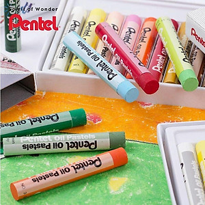 Sáp màu Pentel Oil Pastel PHN-25 25 màu màu chuẩn độ bám và độ phủ tốt an toàn không độc hại