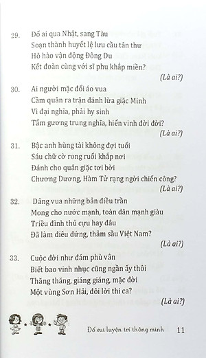 Câu Đố Luyện Trí Thông Minh - Nhân Vật, Địa Danh