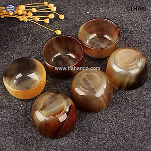 Chén sừng Trâu và bò Châu phi dùng để uống trà, uống rượu (CTH780) thanh lọc giải độc và nhiệt cho cơ thể