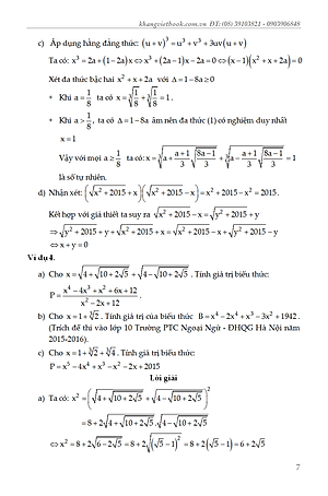 Sách Các Chuyên Đề Bồi Dưỡng Học Sinh Giỏi Đại Số Lớp 9