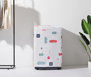 Vỏ Bọc Máy Giặt Áo Trùm Máy Giặt PVC Chống Nước Chống Bụi Cửa Trên, Cửa Đứng Họa Tiết Hình Khối