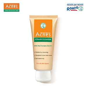 Sữa rửa mặt vitamin làm sáng da, mờ sẹo thâm dạng kem Acnes Vitamin Cleanser 100g
