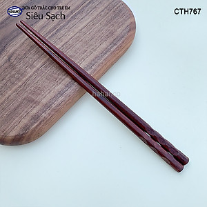 Đũa Trắc vấu tròn dành riêng cho bé (1 đôi) tập gắp làm quen đôi đũa (CTH767) tạo thói quen dùng đúng đồ của mình - an toàn sức khỏe - không chất độc hại