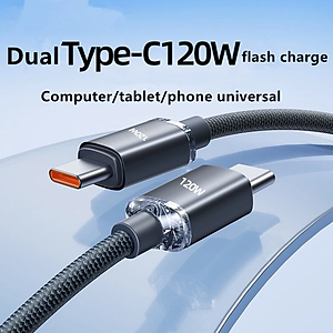 Cáp 120W 2 đầu type C cho điện thoại di động sạc nhanh USB C dây sạc copy dữ liệu data nhanh - miếng lót chuột