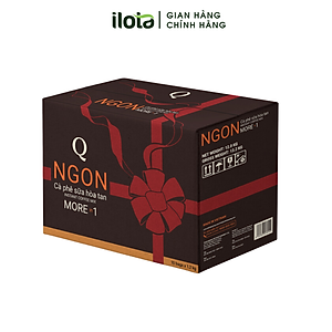 Cafe Hoà tan 3 in 1 Ngon (Bịch To 60 gói) Trần Quang