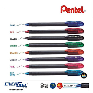 Bút gel Pentel Energel BL417 ngòi 0.7mm khô nhanh mực đẹp nhiều màu tiện lợi