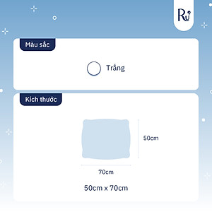 Vỏ Gối Nằm Vải Lạnh IceFiber™ Ru9 | Mát Lạnh và Thoải Mái | Kích Thước 50 x 70 cm