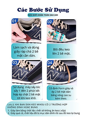 Keo Dán Giày Nhiệt Trong Suốt Siêu Dính Dùng Không Tổn Thương Da