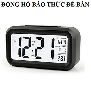 Đồng hồ báo thức điện tử để bàn màn hình đa chức năng thời gian, lịch, báo thức, nhiệt độ DH89
