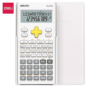 Máy tính kỹ thuật học sinh Deli -Xanh/ Hồng/ Trắng - 1700