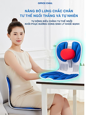 Ghế Chỉnh Dáng Ngồi Công Thái Học OFFICE CHILL Ngồi Thẳng Đúng Tư Thế Chống Đau Lưng Gù Lưng Ghế Thế Hệ Mới Bảo Hành 90 Ngày