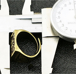  NHẪN NAM TÀI LỘC BẰNG HỢP KIM ĐỒNG THAU CÓ HỘP ĐỰNG nhẫn chữ Tài