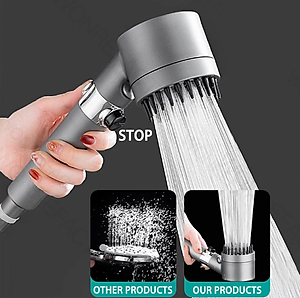 Vòi tắm hoa sen KG28 4in1 kèm đầu cọ massage 3 chế độ nước, đầu vòi có lõi lọc cao cấp tặng kèm dây sen 1m5- Hàng chính hãng