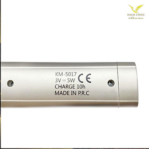 Tông Đơ Cắt Tóc Kemei 5017 Công Suất 5W Tặng Bộ Kéo Hớt Tóc - Máy Cắt Tóc Đa Năng Lưỡi Sát Có Thể Chấn Viền - Hàng Chính Hãng