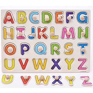 Đồ Chơi Trẻ Em - Đồ Chơi Xếp Hình - Combo 4 Bảng Núm Gỗ Cho Bé